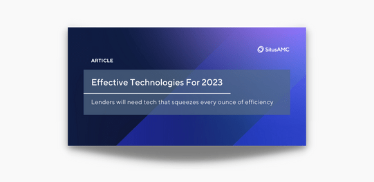 Mortgage tech efficiencies